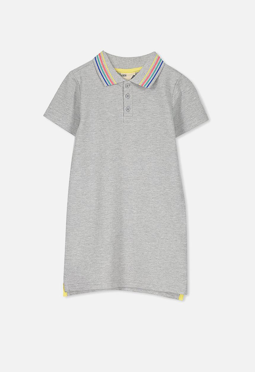 Cotton On - Blaire polo dress - grey