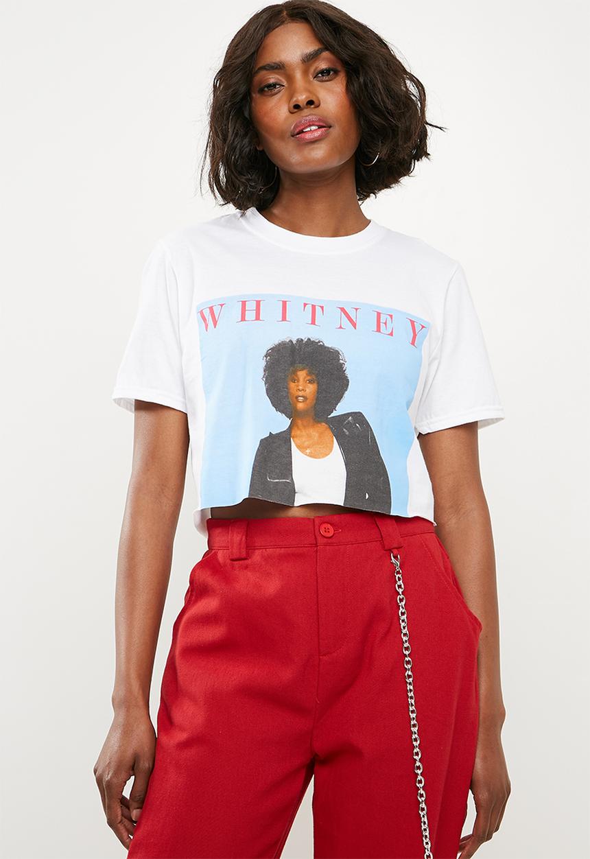 Missguided - Whitney graphic crop T-shirt - white