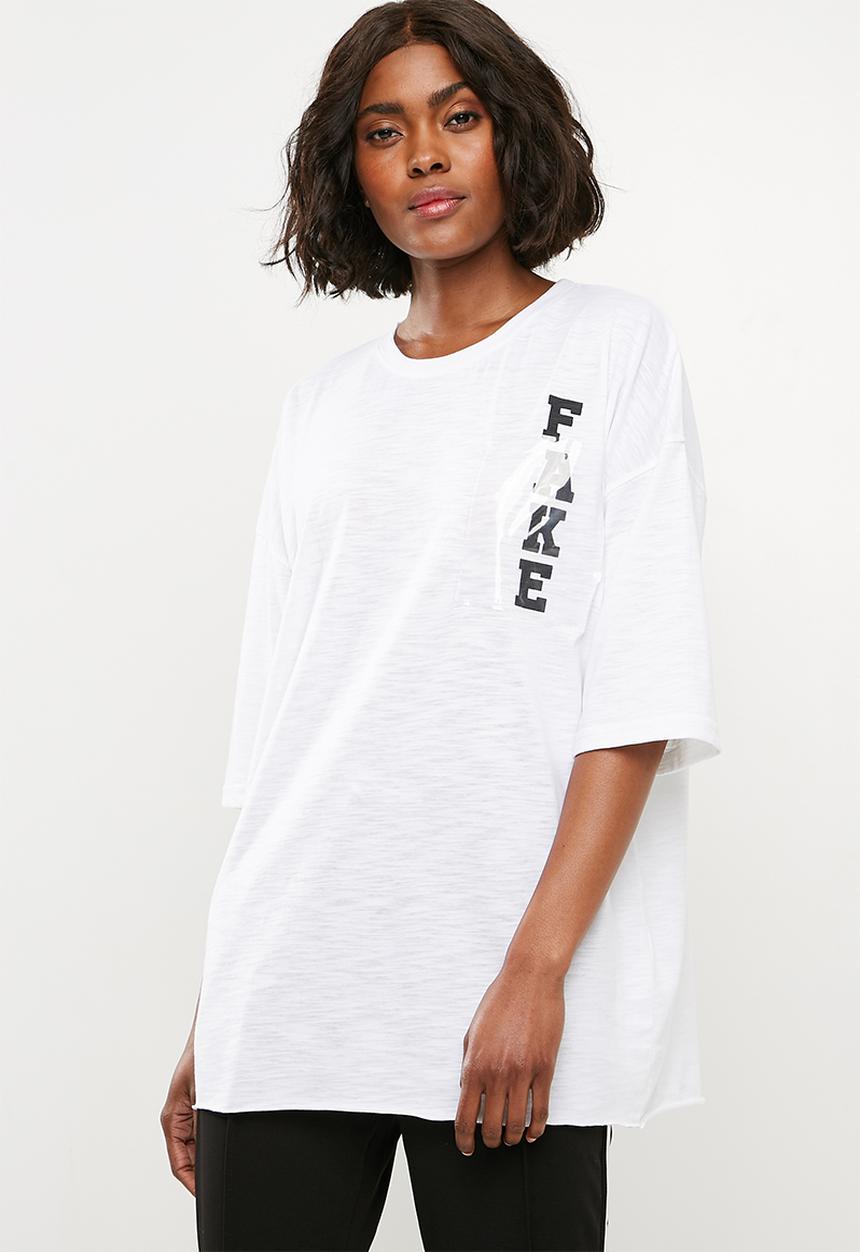 Missguided - Oversized T-shirt - white