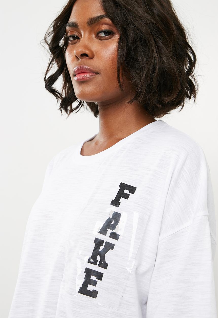 Missguided - Oversized T-shirt - white