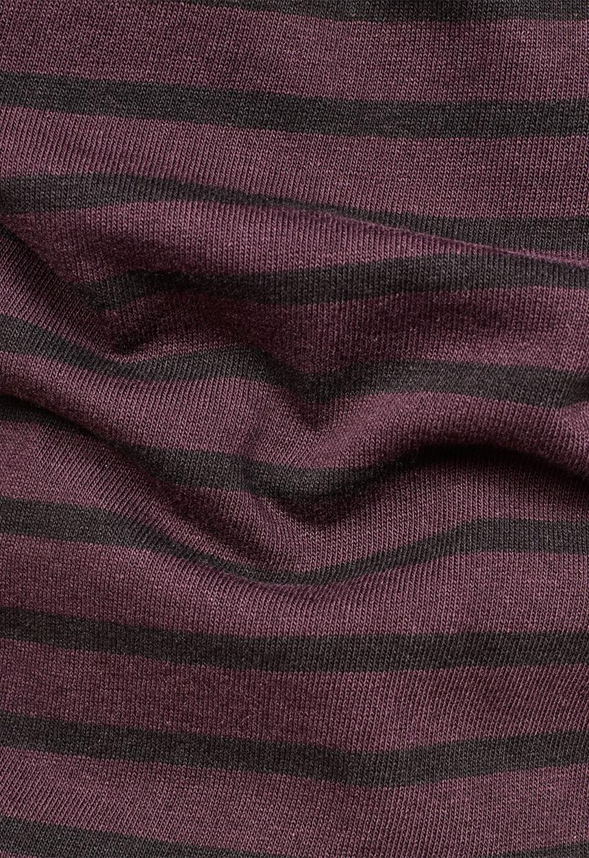 G-STAR - Starkon stripe tee - maroon & black