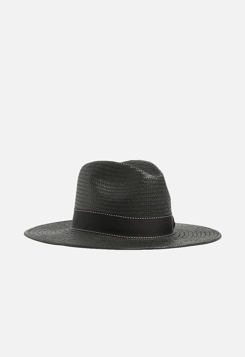 Superbalist - Panama hat with two tone trim - black