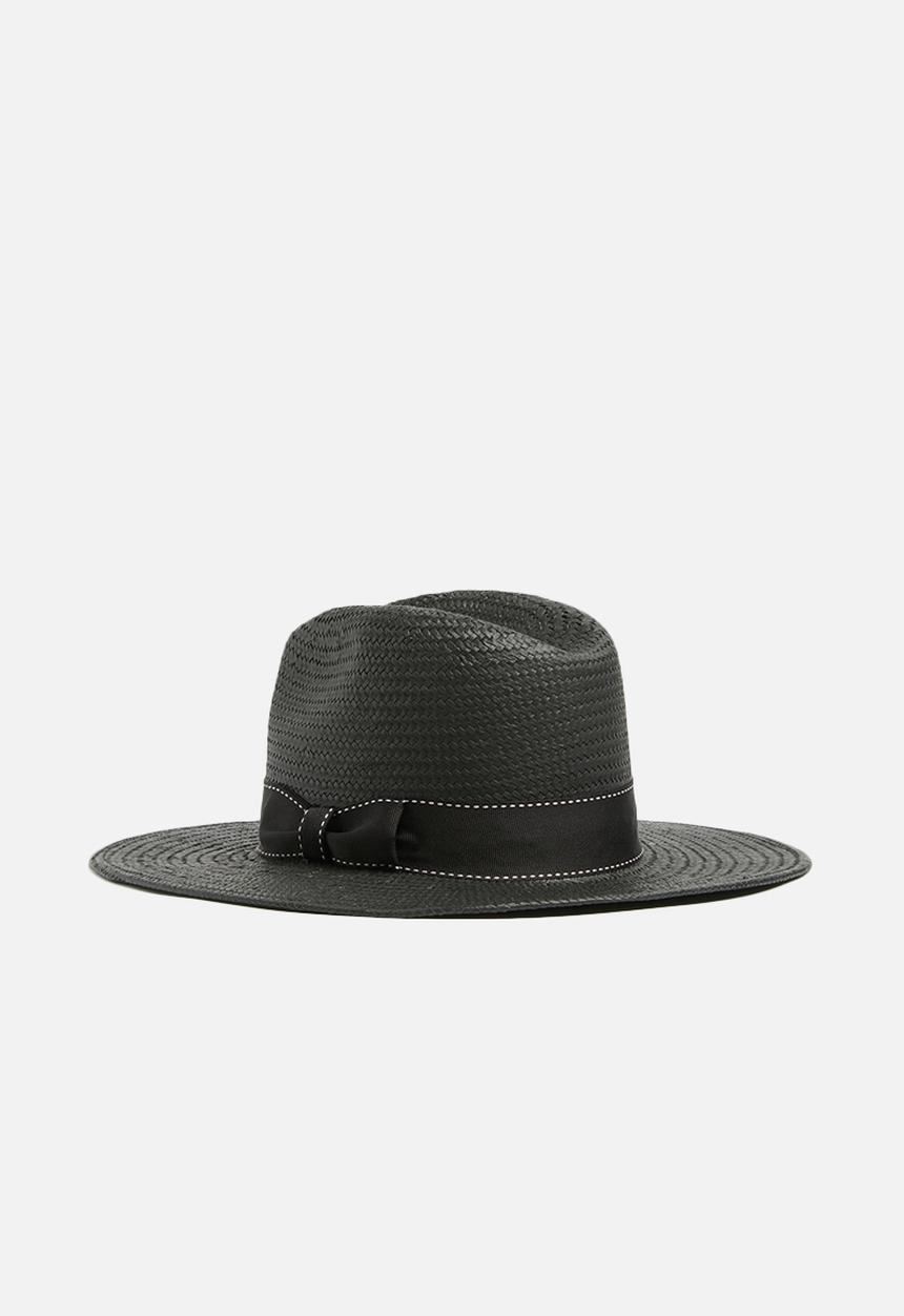 Superbalist - Panama hat with two tone trim - black