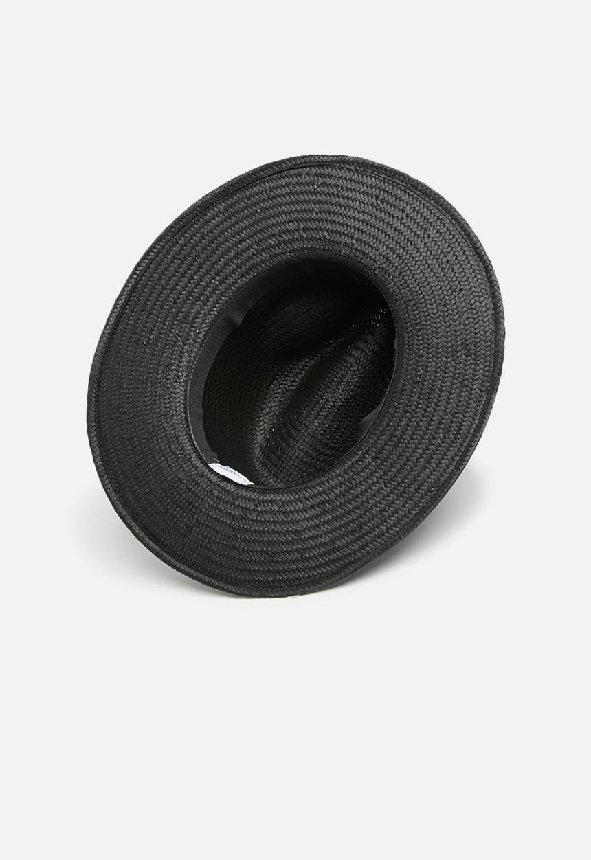 Superbalist - Panama hat with two tone trim - black