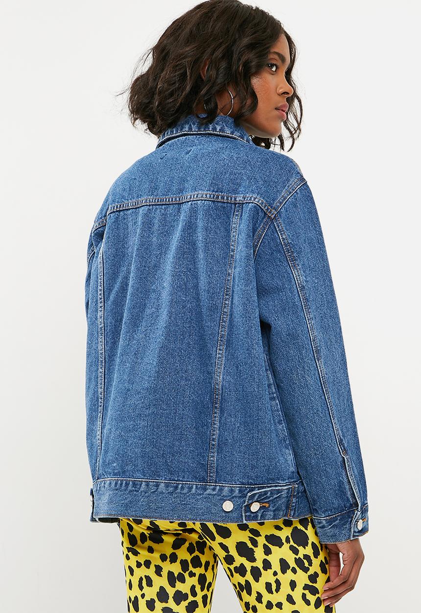 Missguided - Oversized denim jacket - blue