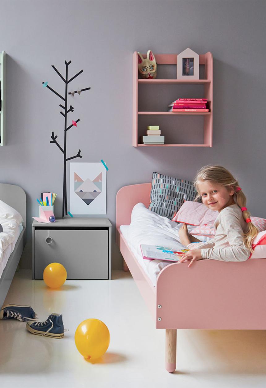 Clever Little Monkey - Play wall shelf 3 tier - white