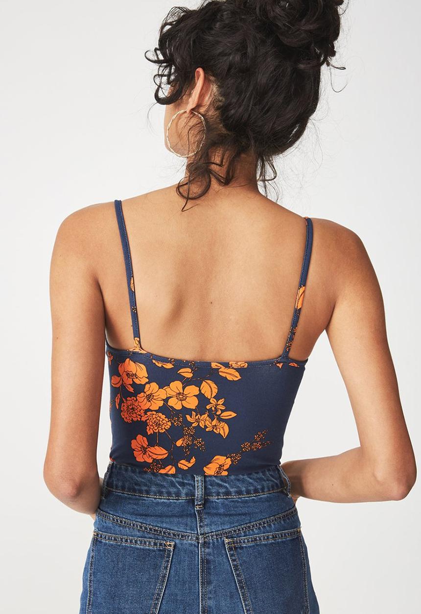 Cotton On - Carissa summer  straight back bodysuit - bule