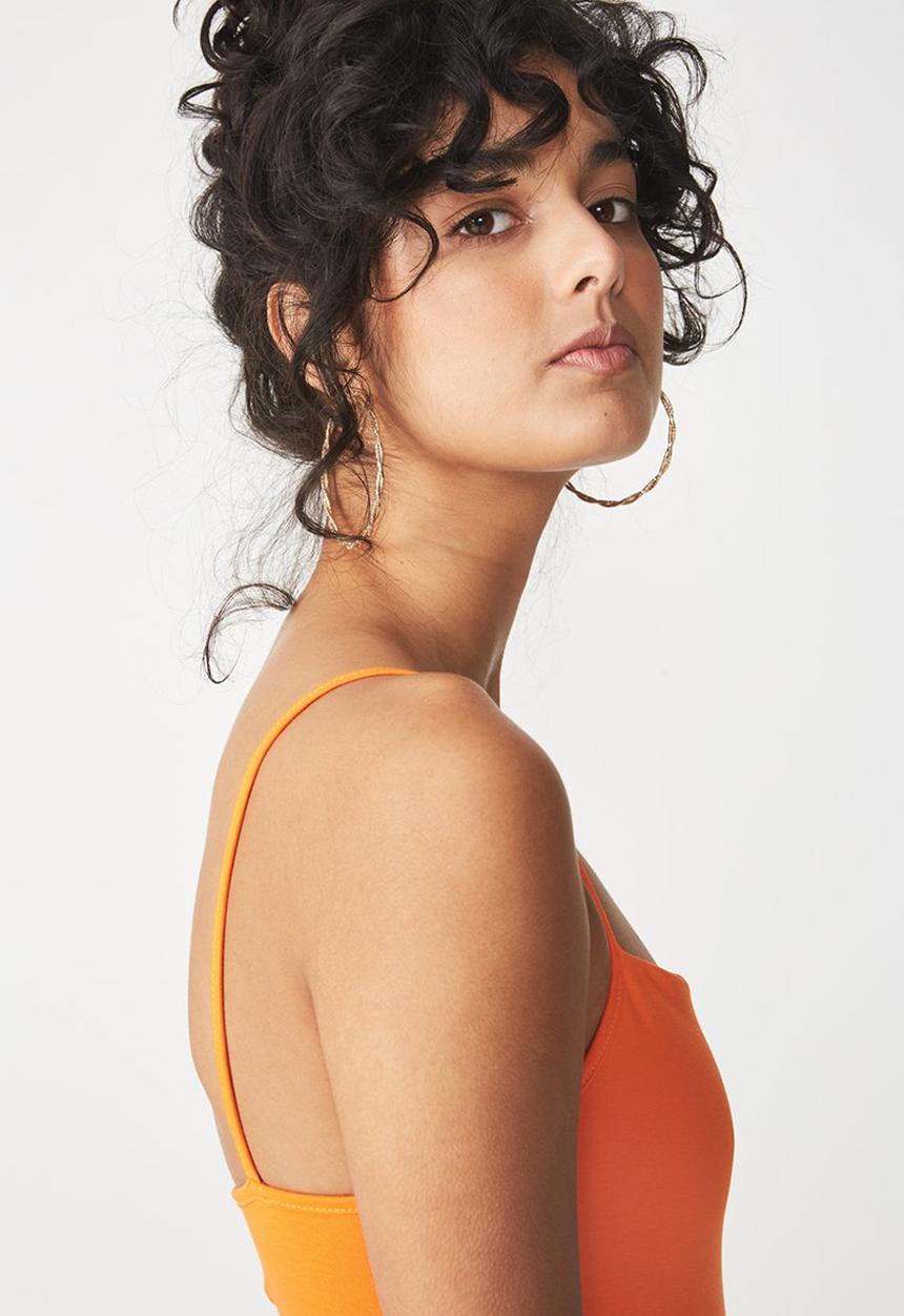 Cotton On - Carissa summer straight back bodysuit - orange 