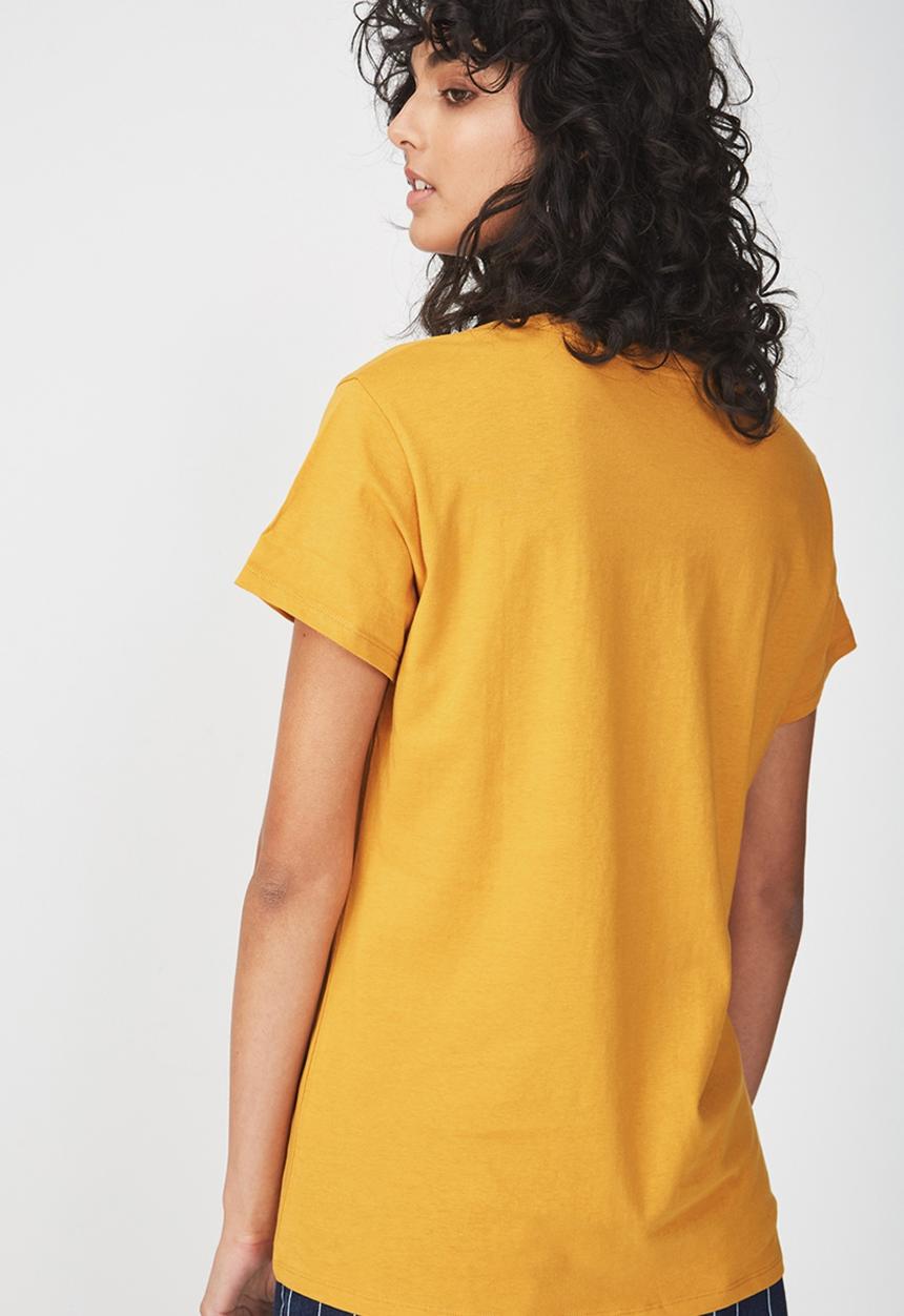 Cotton On - Tbar fox graphic T-shirt - yellow