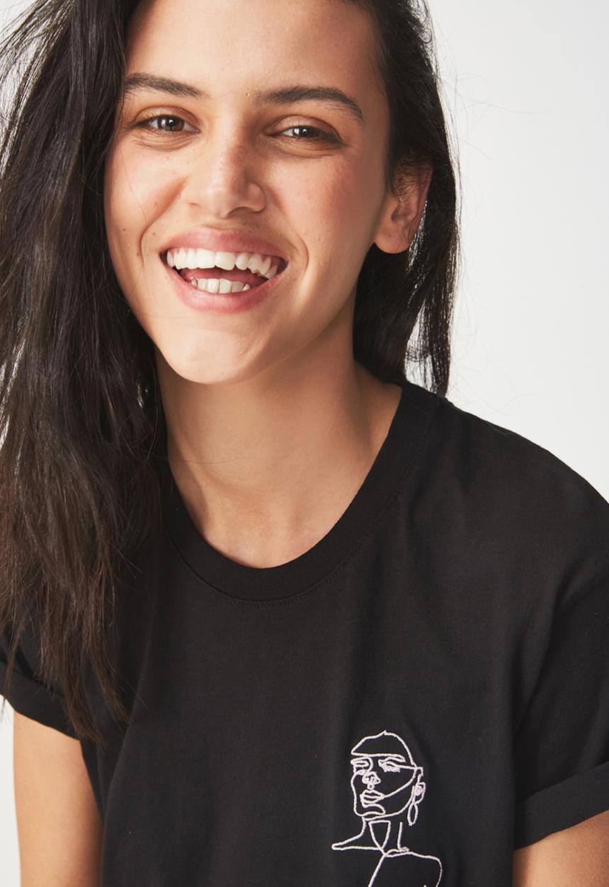 Cotton On - Tbar fox graphic T-shirt - black 