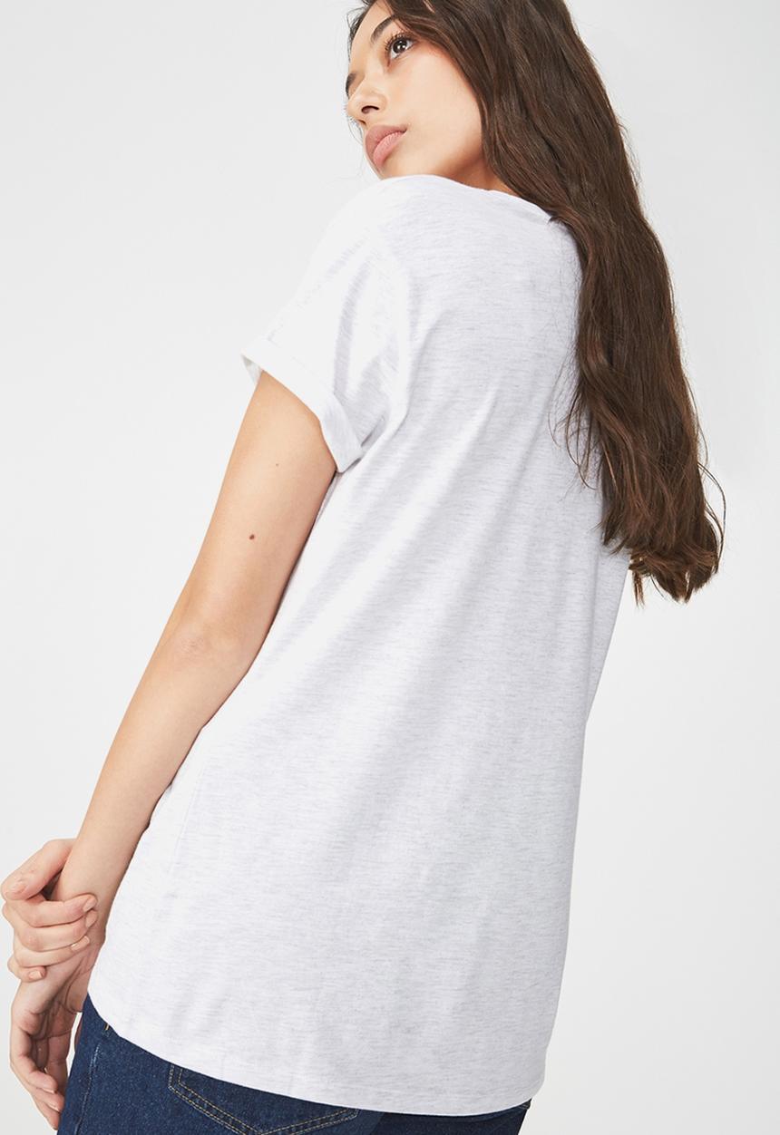 Cotton On - Tbar fox graphic T-shirt - grey