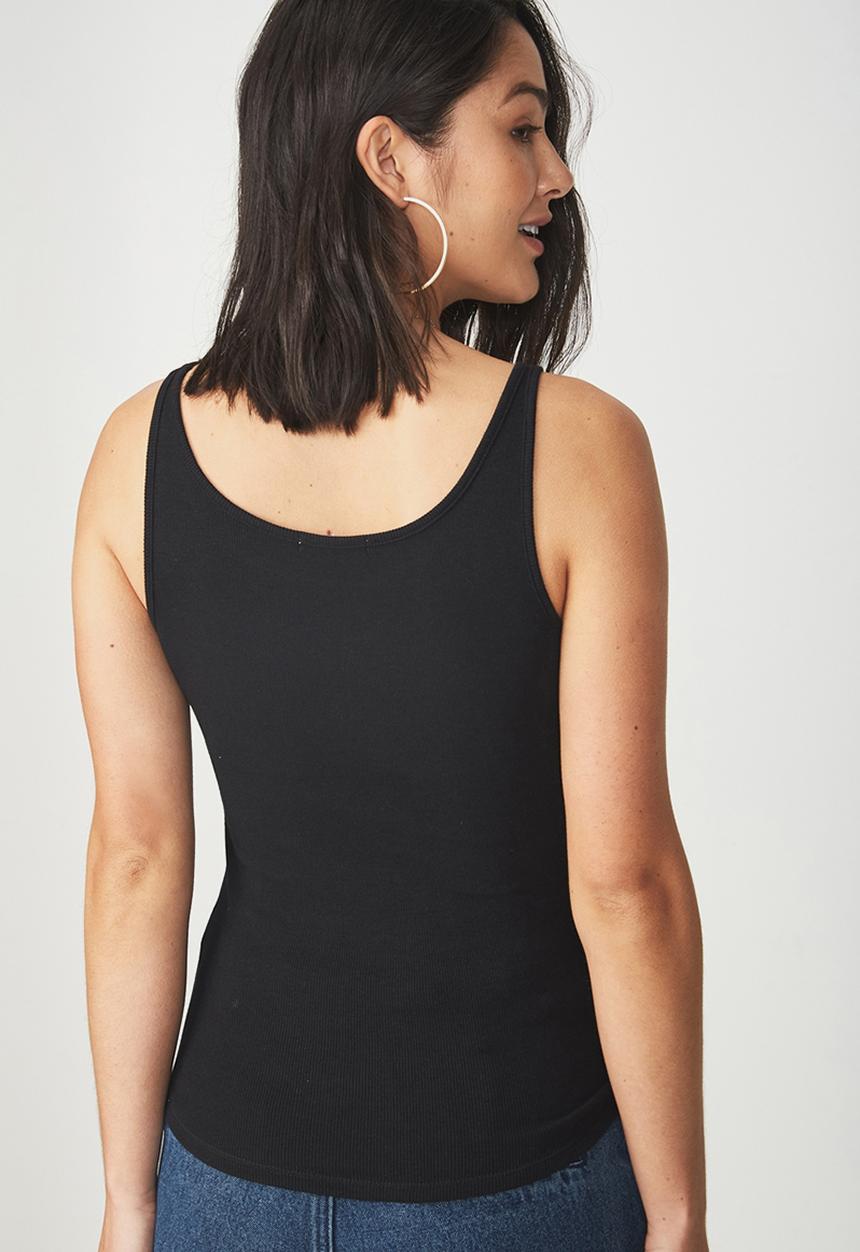 Cotton On - Everyday summer femme tank - black