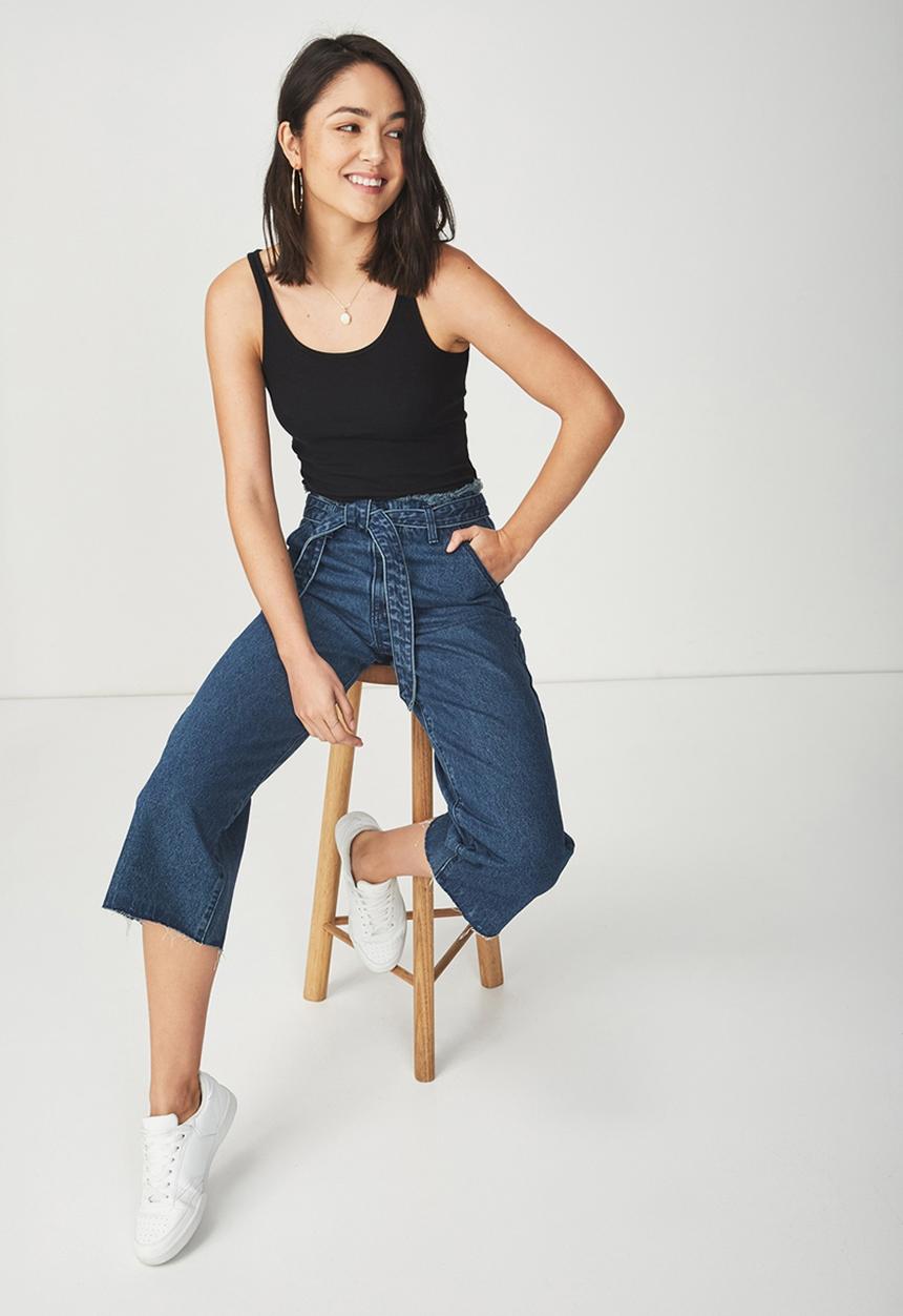 Cotton On - Everyday summer femme tank - black