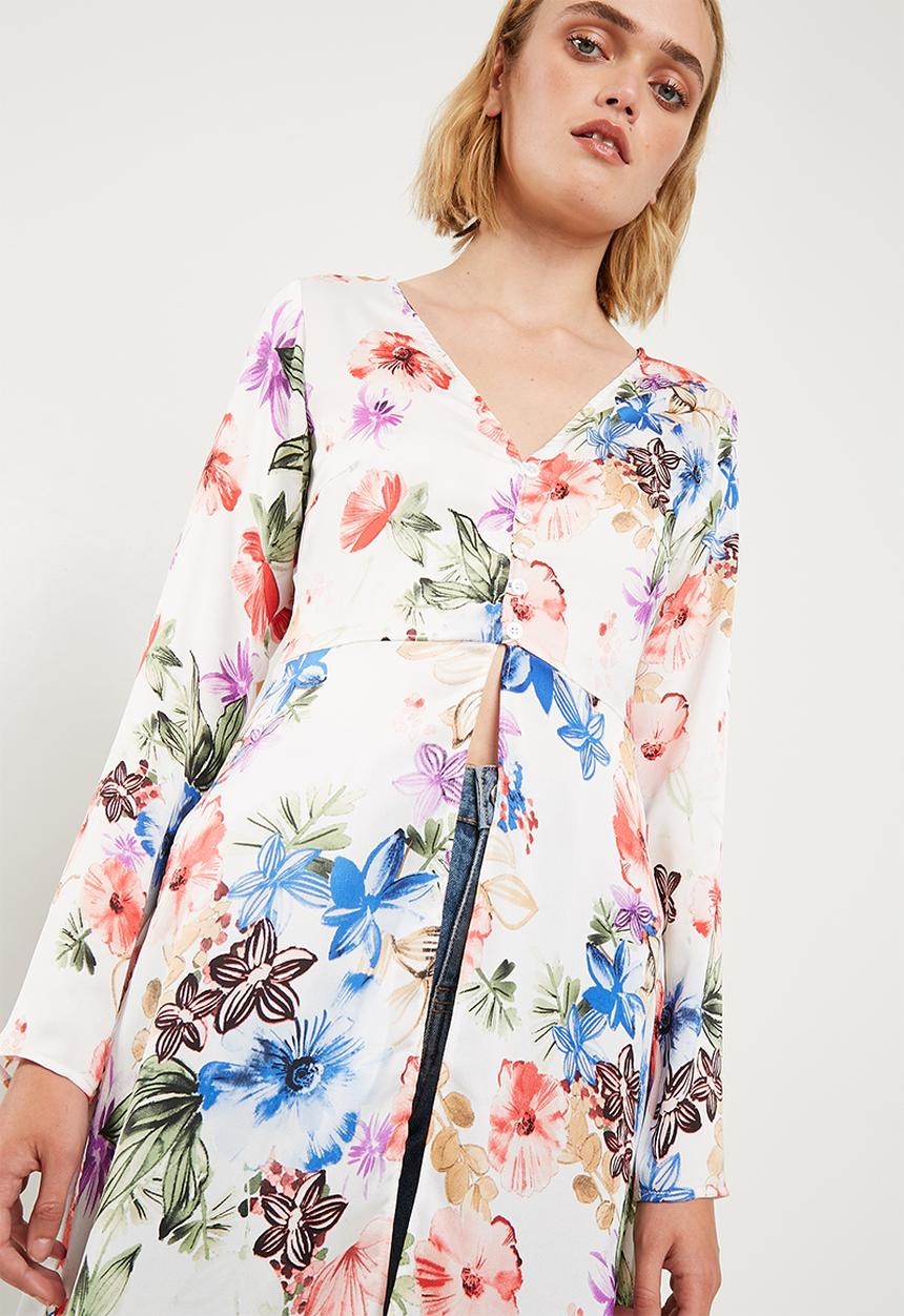 Superbalist - Slit detail maxi blouse - multi