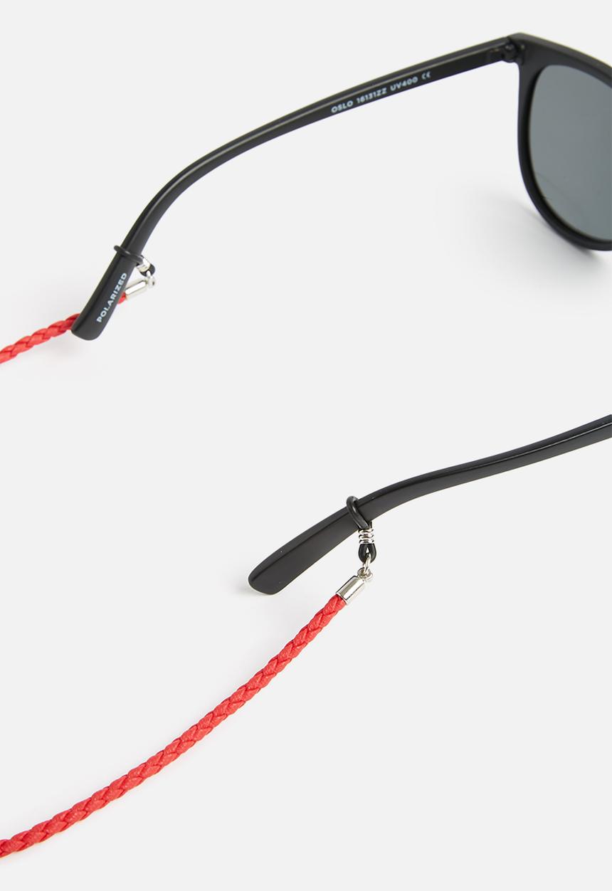 Unknown Eyewear - PU leather woven cord- red