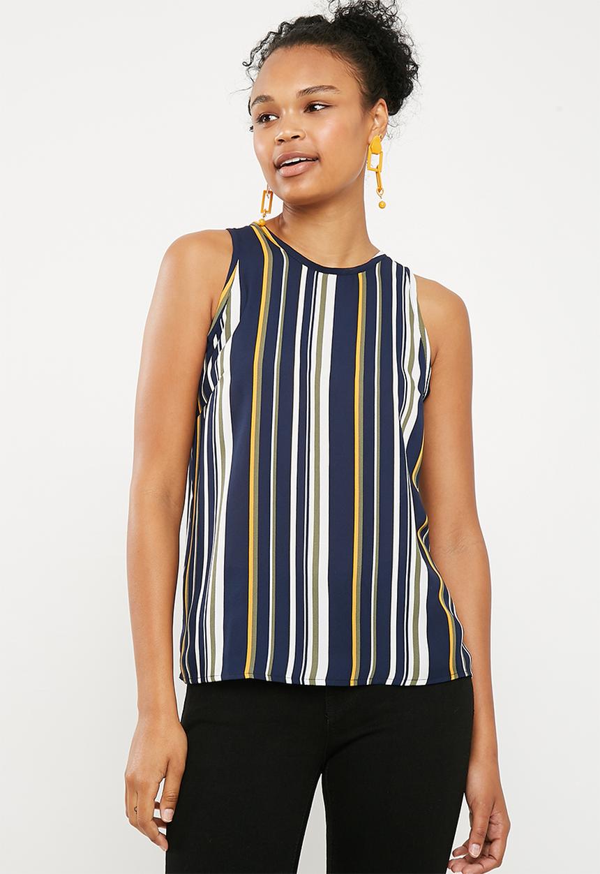 Superbalist - Woven scoop neck vest - navy 