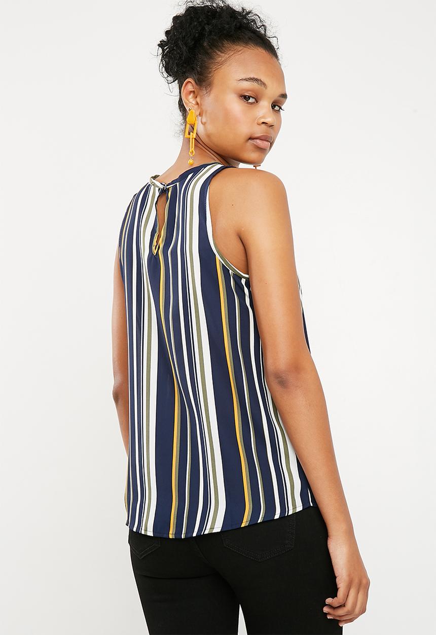 Superbalist - Woven scoop neck vest - navy 