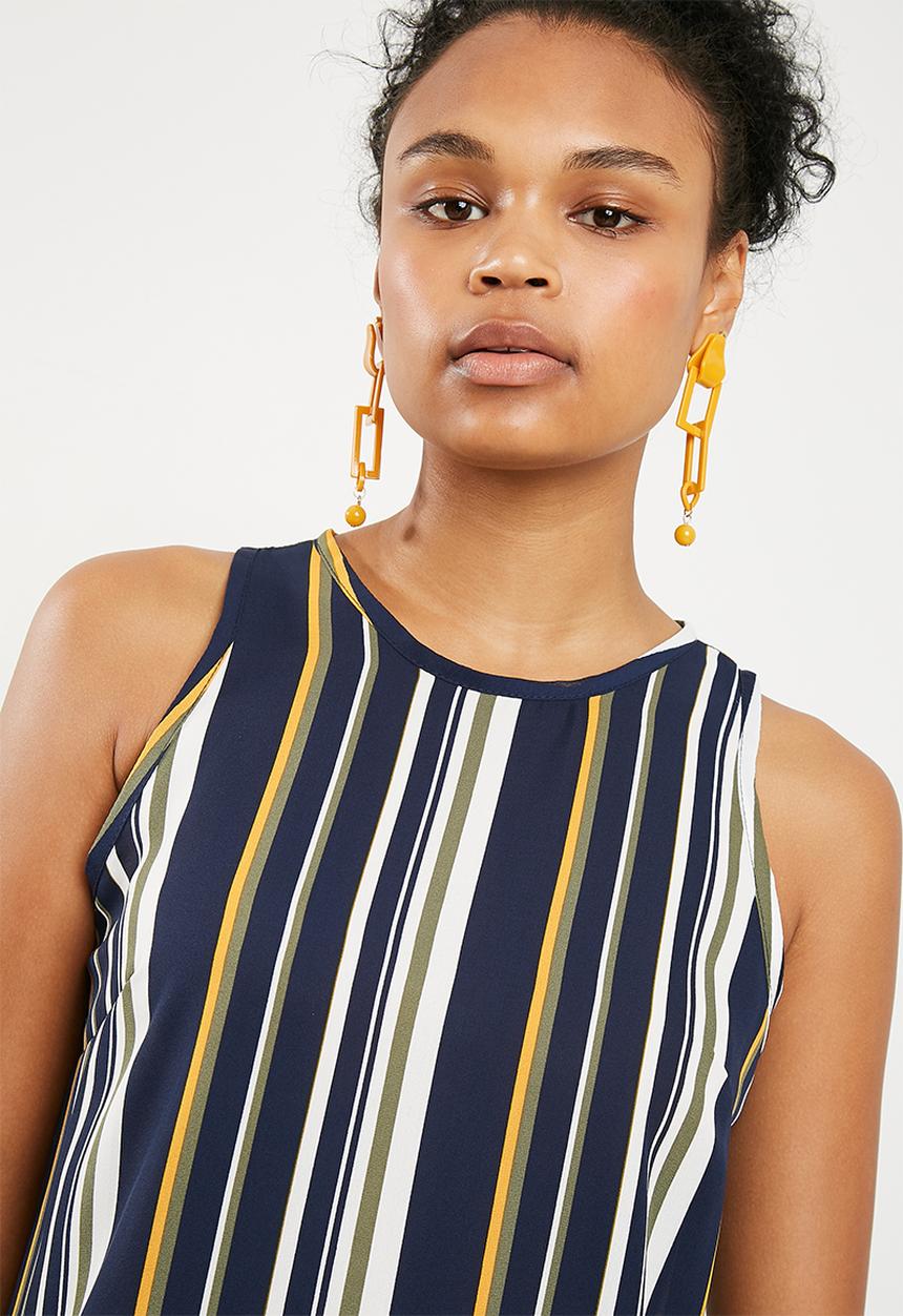 Superbalist - Woven scoop neck vest - navy 
