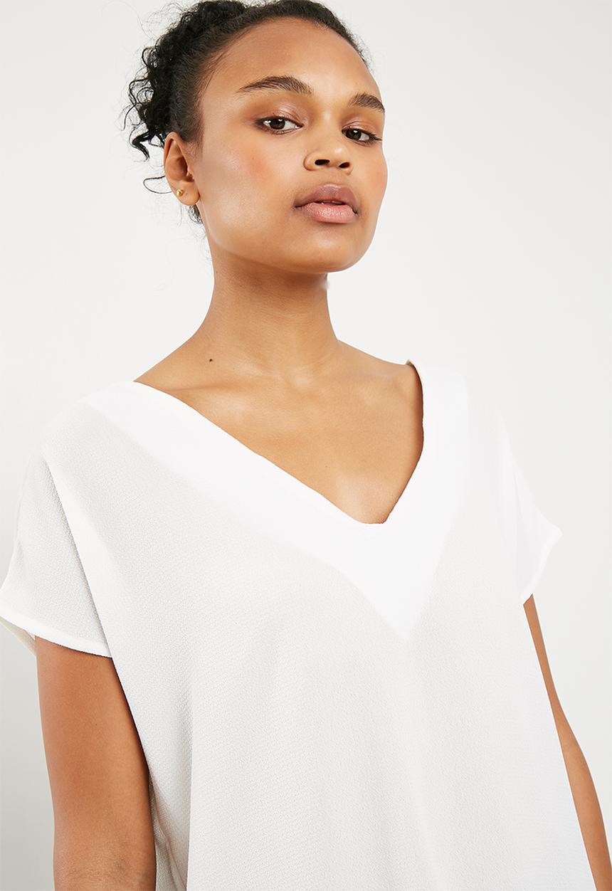 Superbalist - V-neck blouse - white 