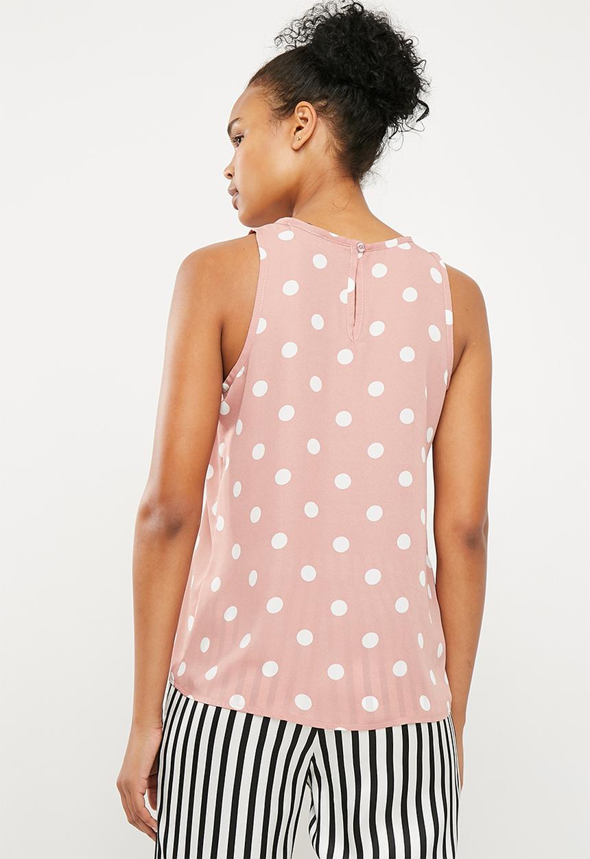 Superbalist - Woven scoop neck vest - Dusty pink 