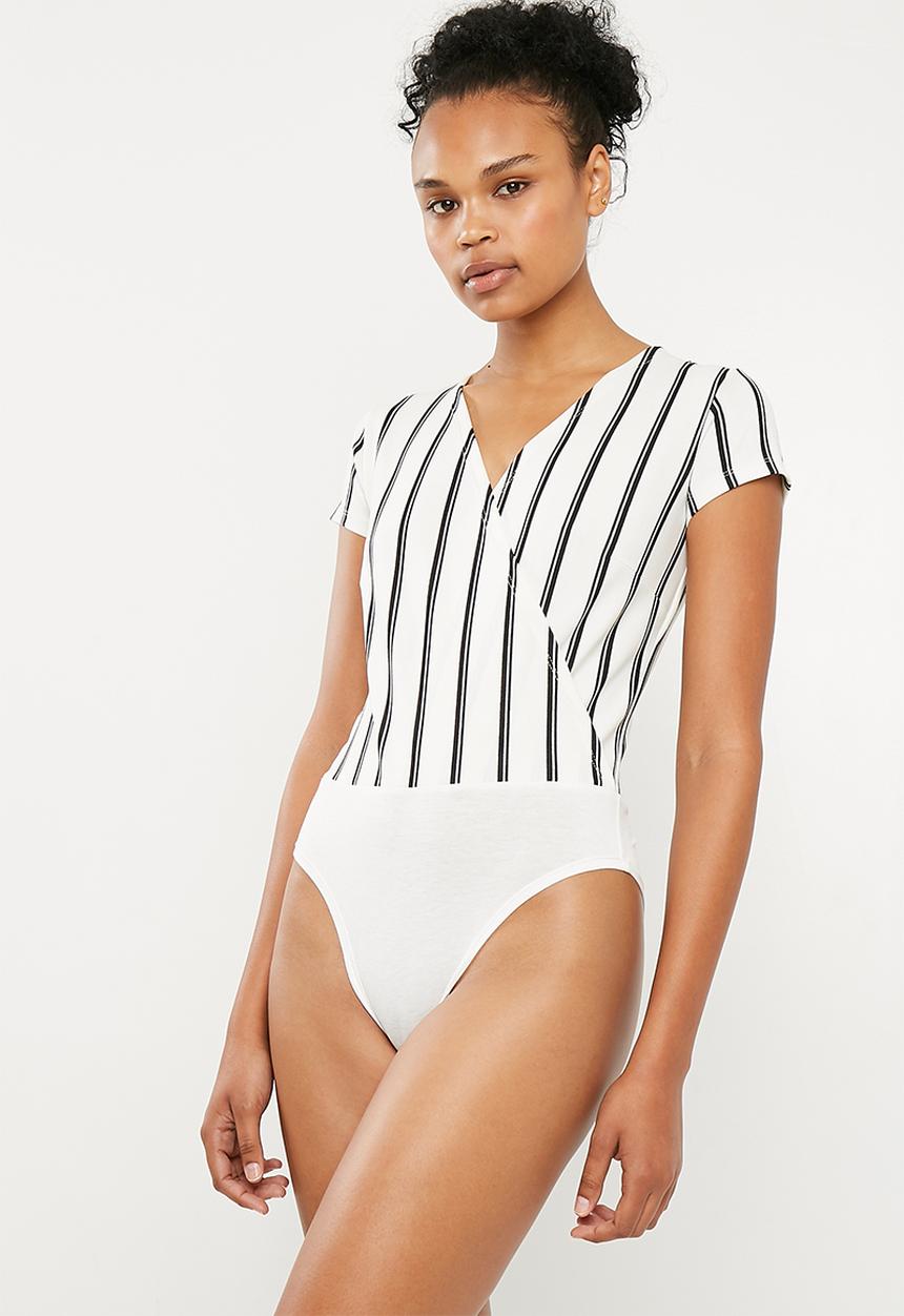 Superbalist - Knit combo bodysuit - black & white 