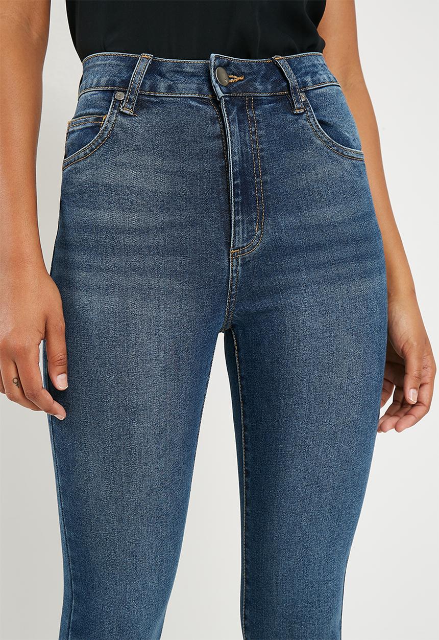 Cotton On - High rise grazer skinny jean - blue 