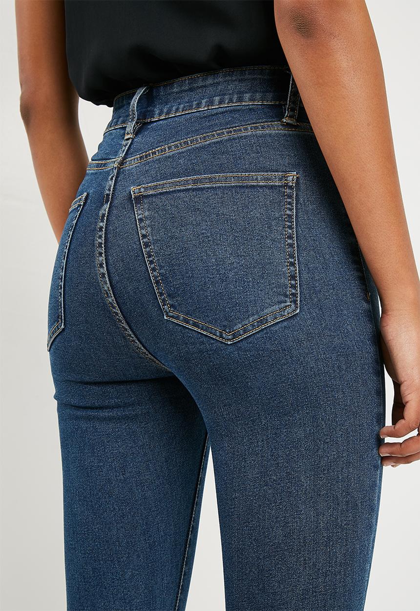 Cotton On - High rise grazer skinny jean - blue 