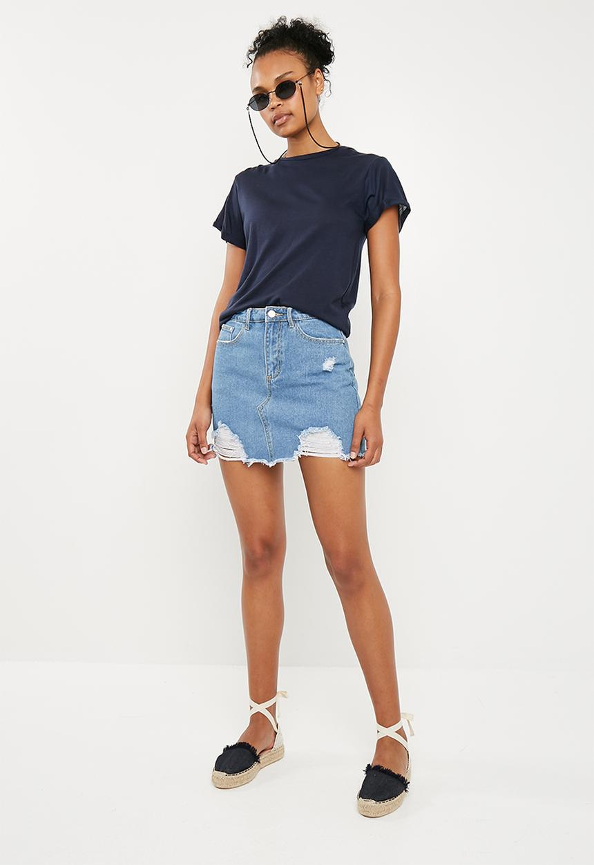 Superbalist - Scoop neck 2 pack tee - navy & white