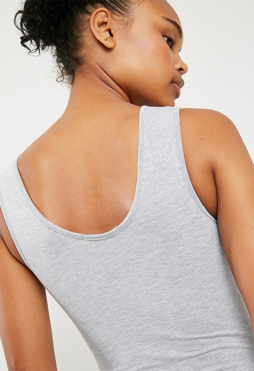 Superbalist - Scoop neck 2 pack bodysuit - grey & white