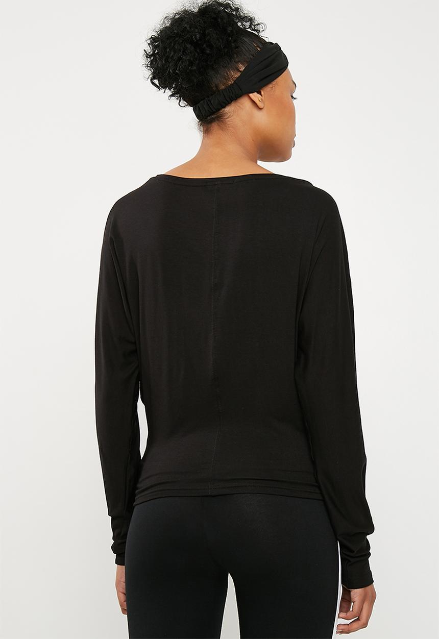 Superbalist - Long sleeve 2 pack tee - black & peach 