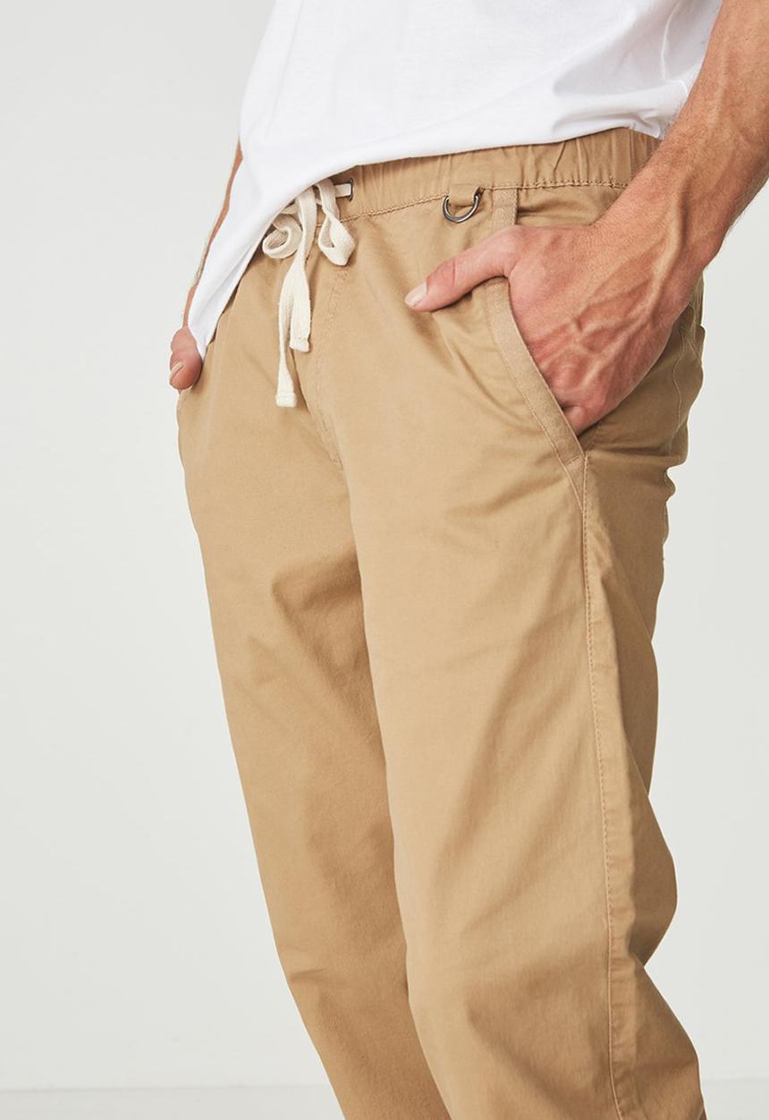 Cotton On - Drake cuffed pant - beige