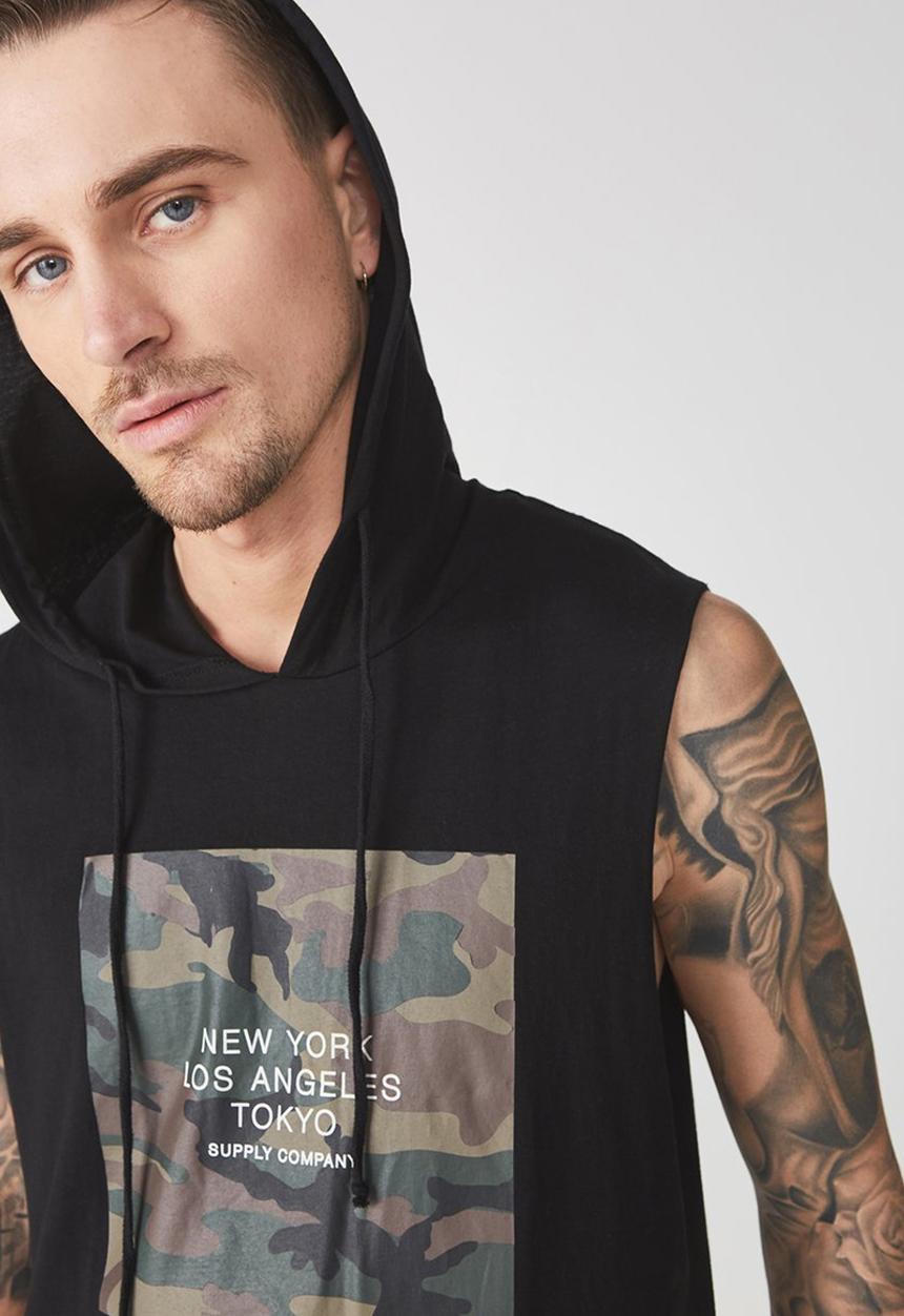 Cotton On - Hustle muscle tank - black 