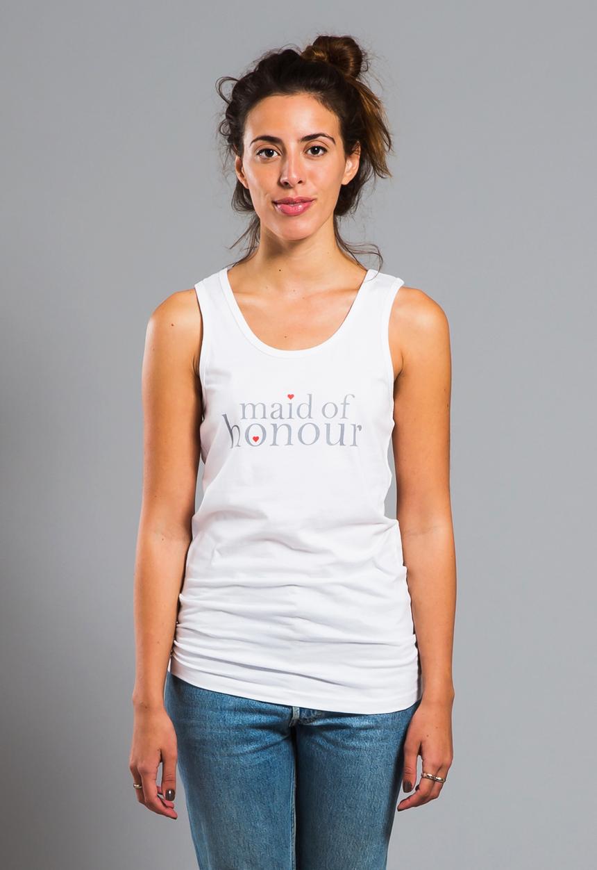 The Bridesmaids - Maid of Honour Tank Top – White