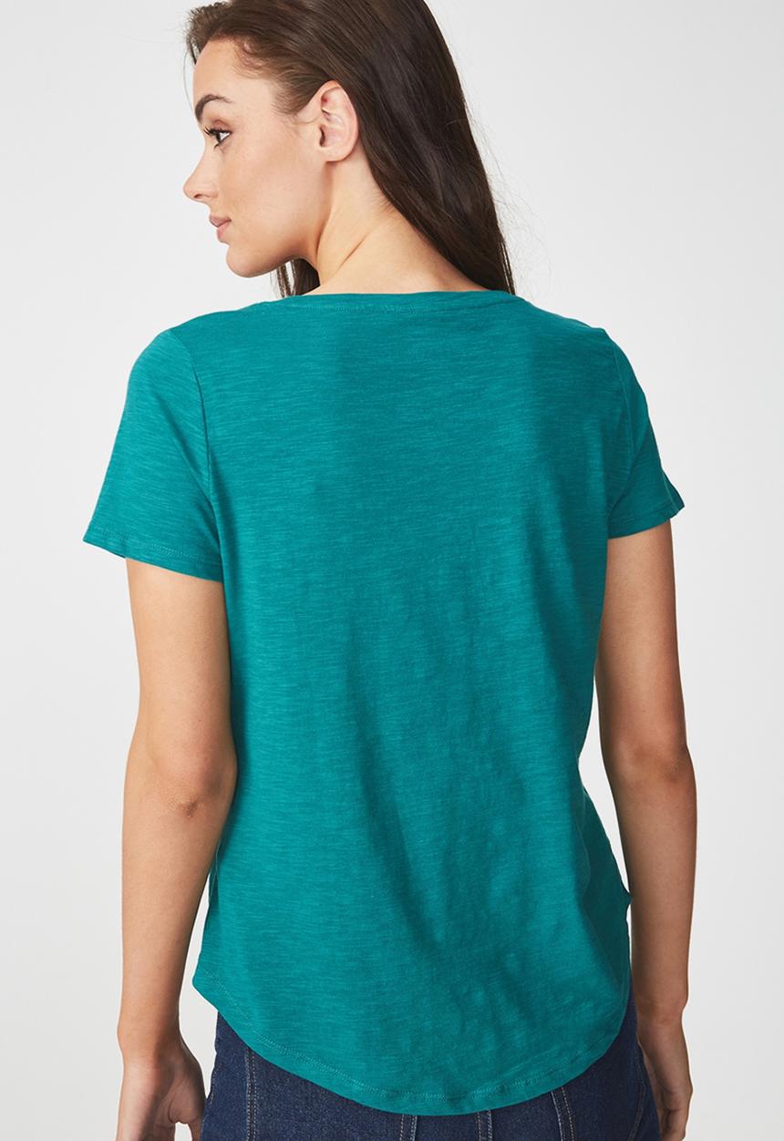 Cotton On - The deep V-neck - green