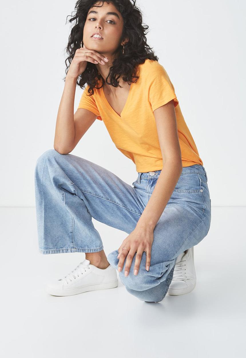 Cotton On - The deep V-neck - orange