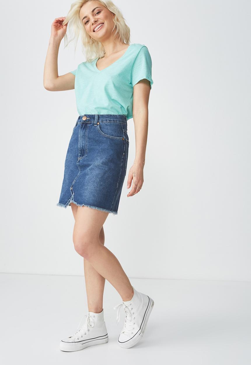 Cotton On - The deep V-neck - green