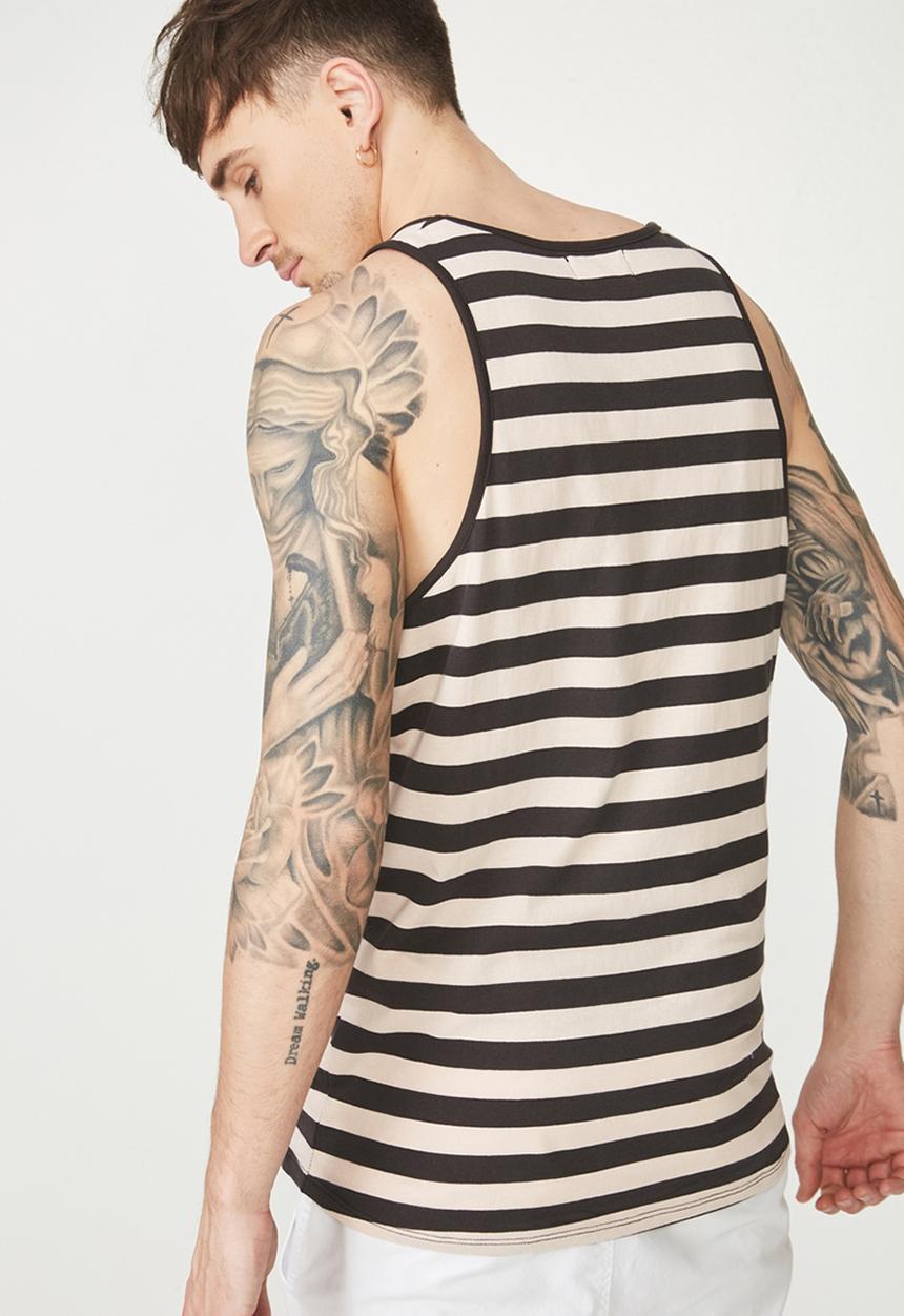 Cotton On - Tbar tank - pink & black 