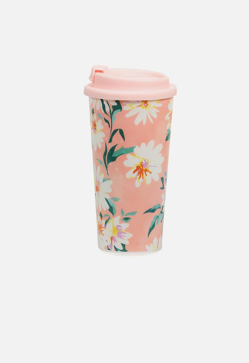 Typo - Printed travel mug - pink 