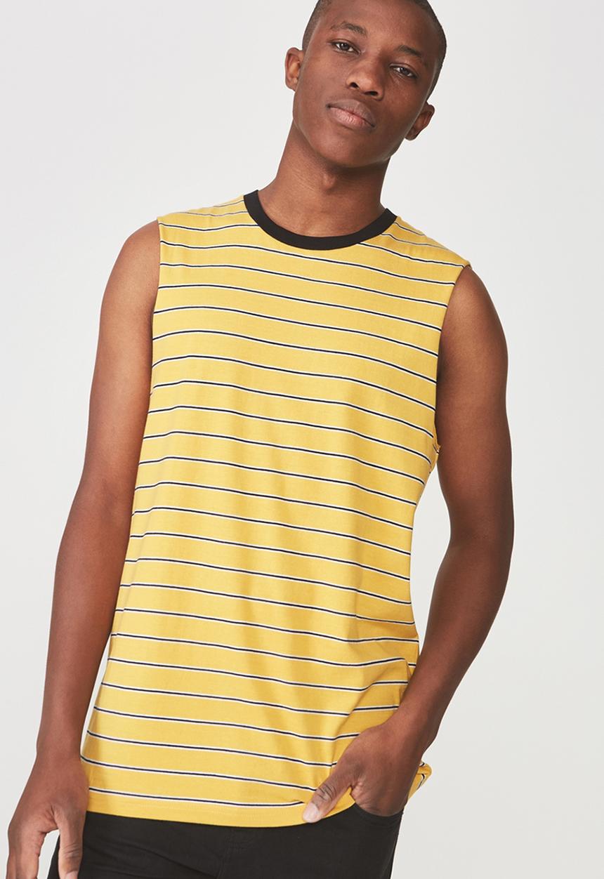 Cotton On - Tbar muscle tee - yellow 