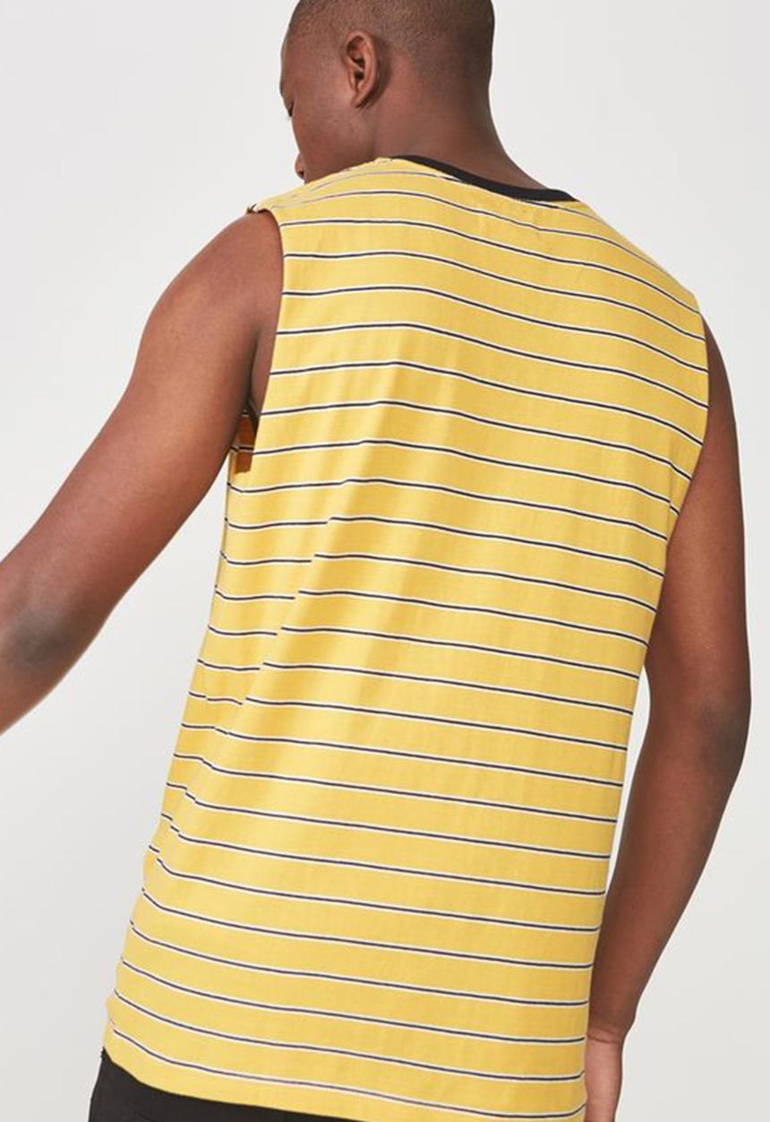 Cotton On - Tbar muscle tee - yellow 