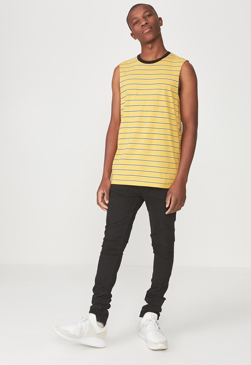 Cotton On - Tbar muscle tee - yellow 