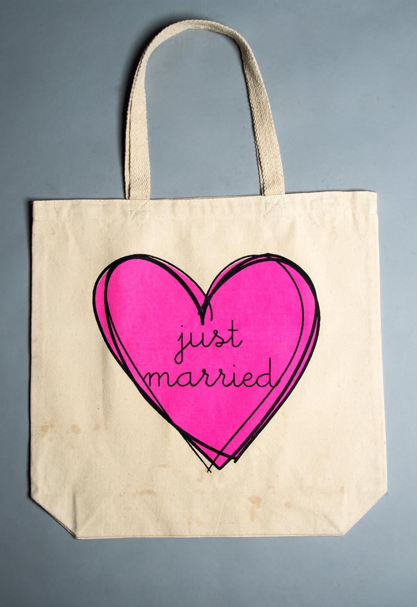 The Bells & Whistles - Just Married Tote – White