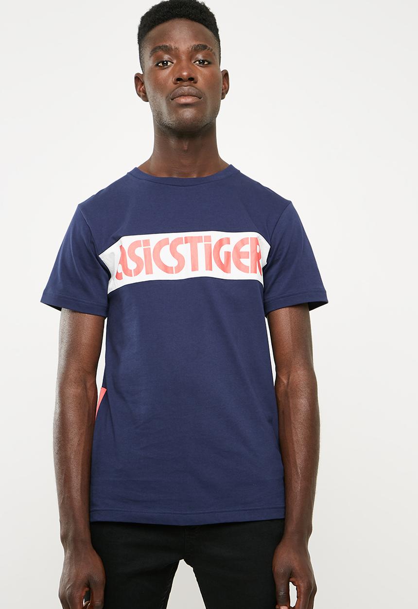 Asics Tiger - Colour block short sleeve border tee - multi
