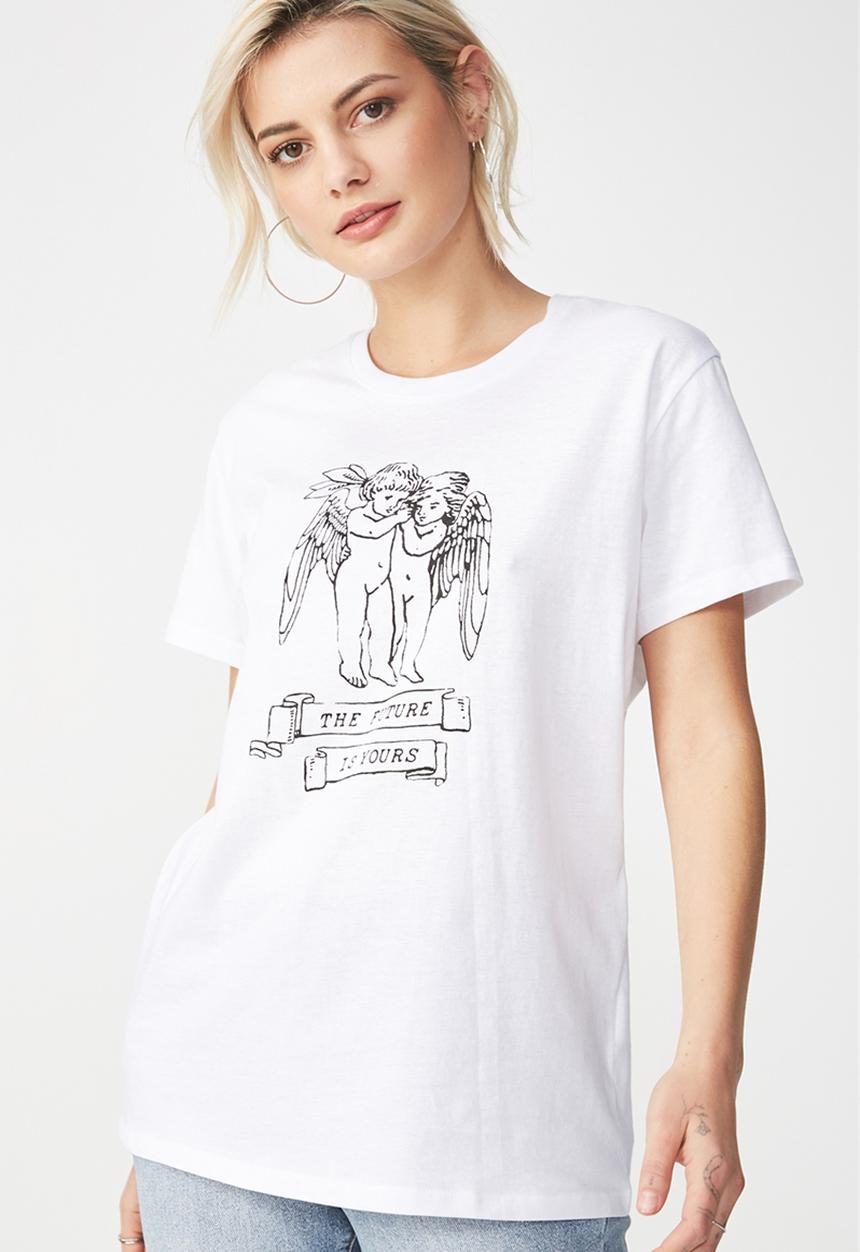 Cotton On - Tbar fox graphic T-shirt - white 