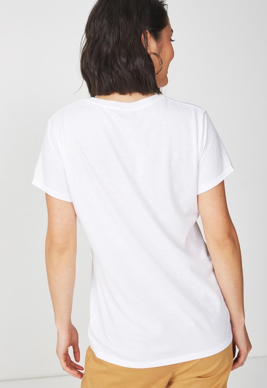 Cotton On - Tbar fox graphic T shirt - white