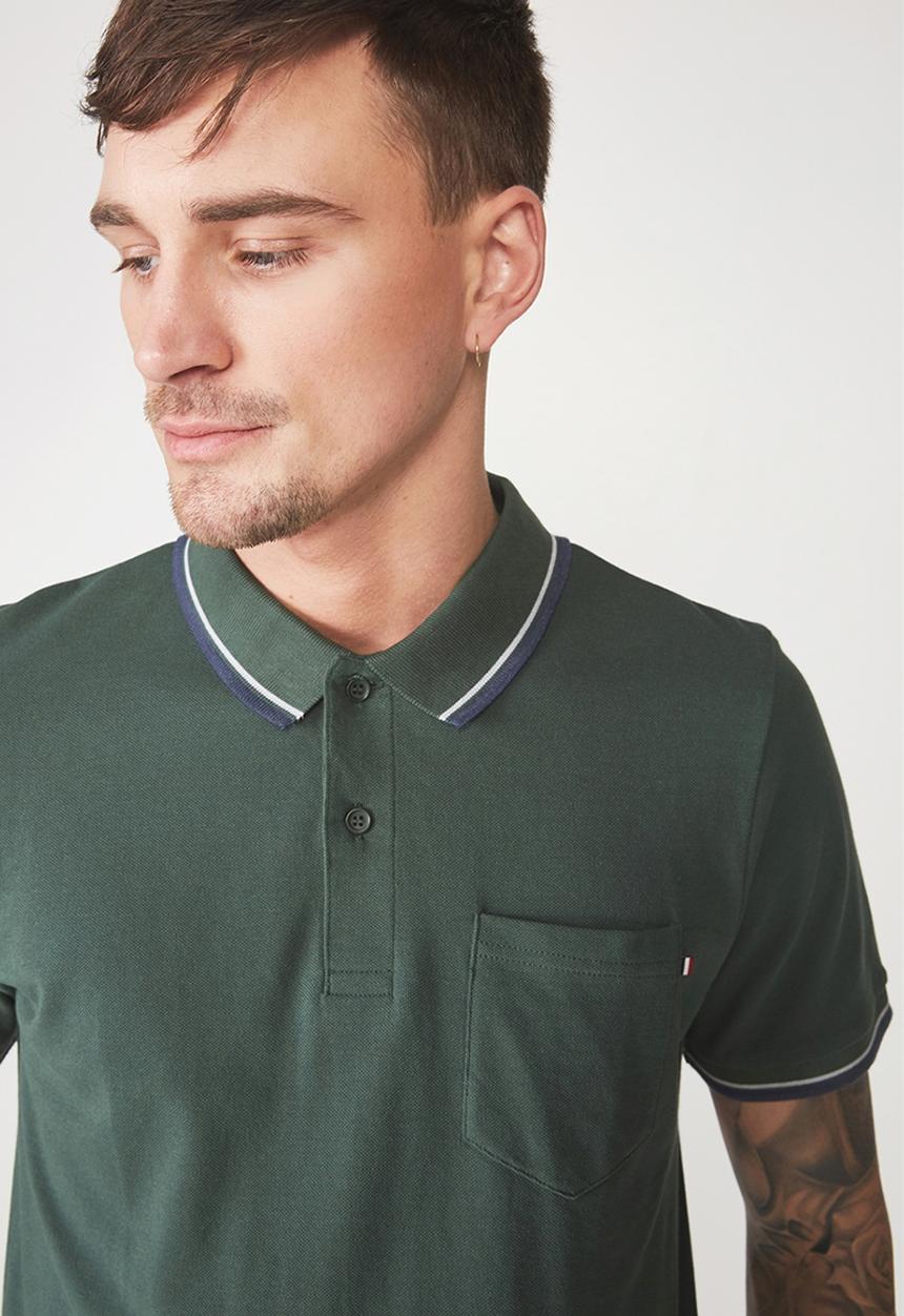 Cotton On - Icon short sleeve polo - green 