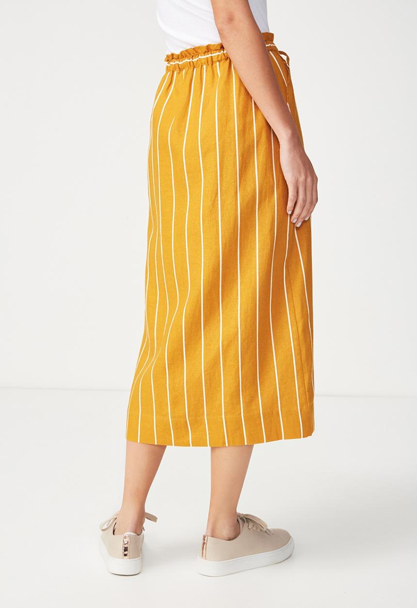 Cotton On - Woven Molly button through - yellow & white 