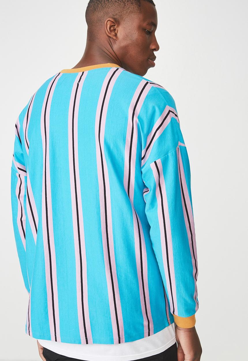 Cotton On - Drop shoulder long sleeve tee - blue 