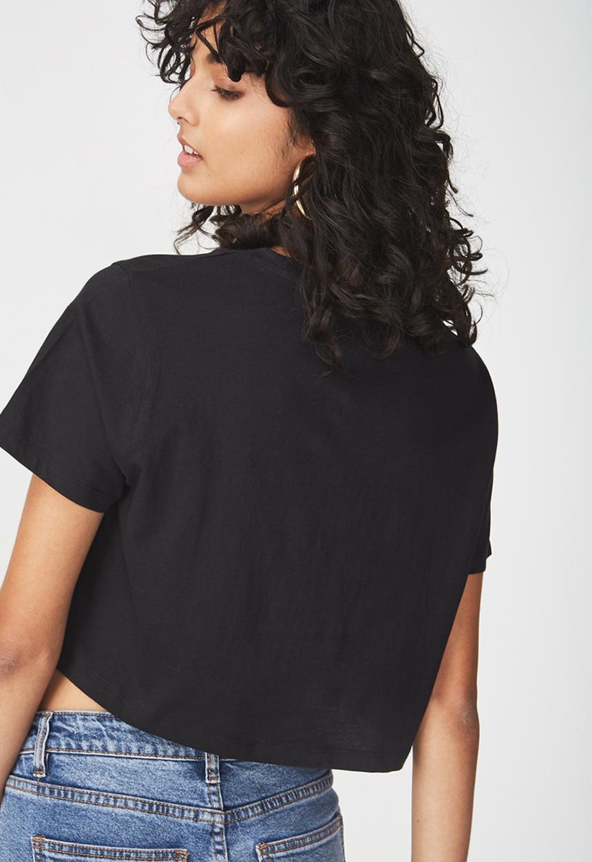 Cotton On - Tbar Arizona graphic chop tee revolution - black