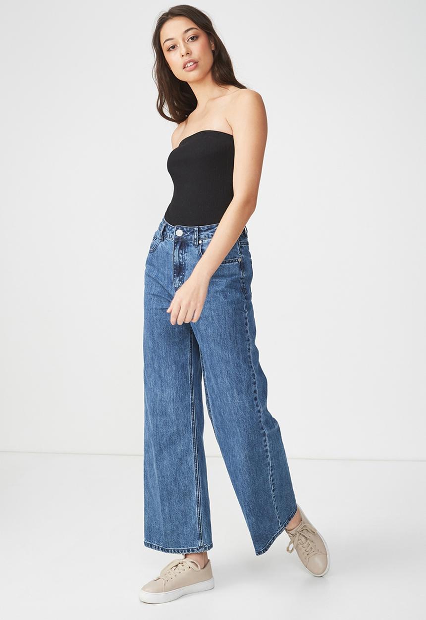 Cotton On - Kylie strapless bodysuit - black